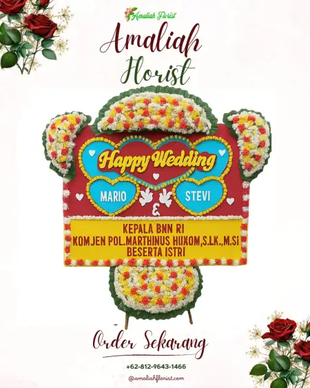 Papan Bunga Pernikahan Karang Mekar